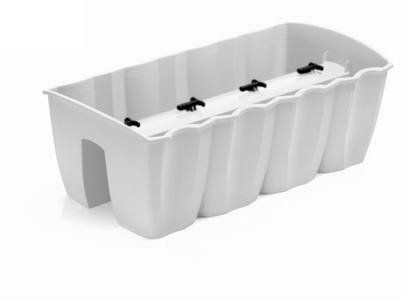 Doniczka na balustradę CROWN DCRO600 | Biały
