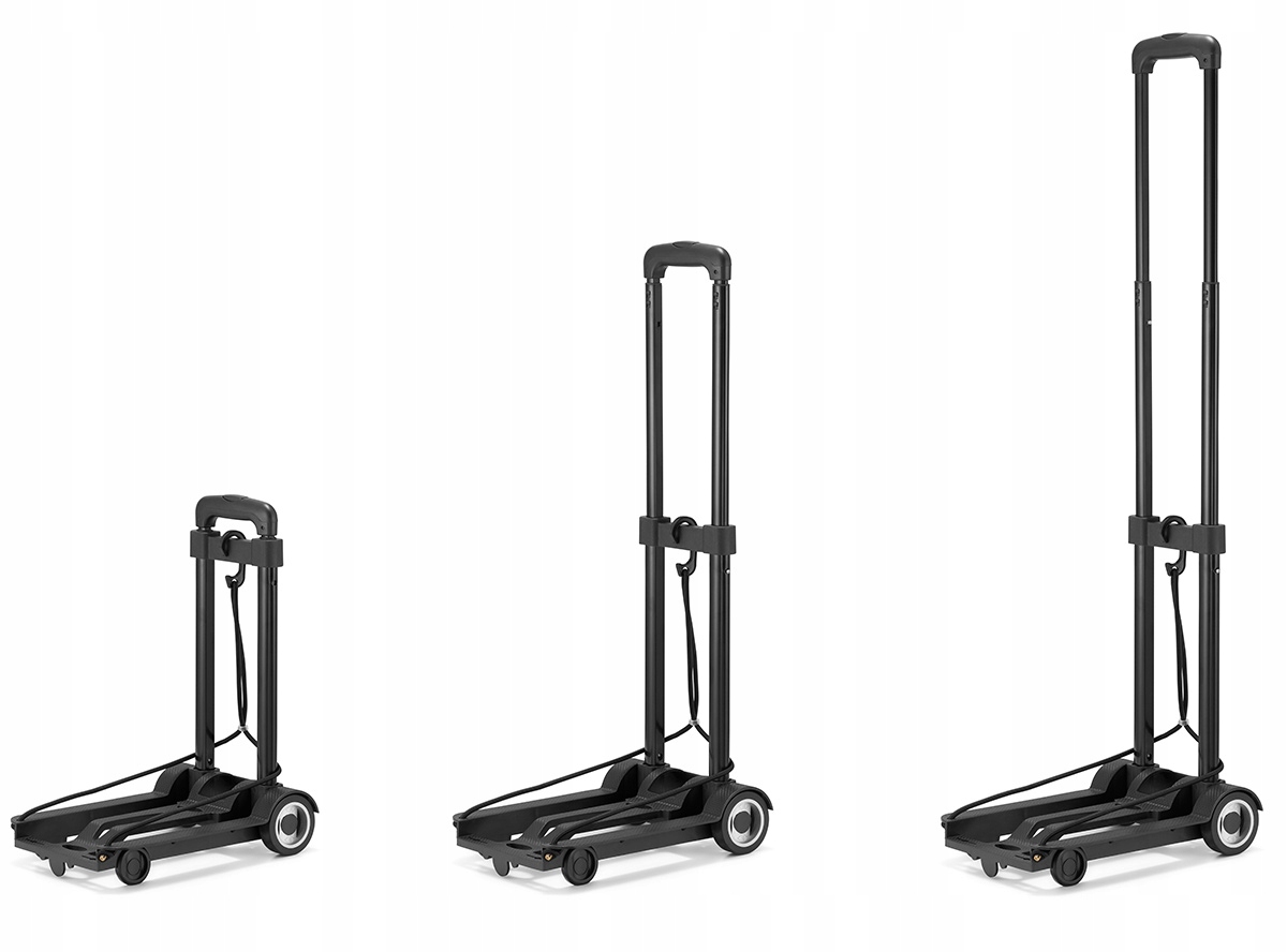 Wózek transportowy składany na zakupy zakupowy HIGHER 40kg lekki poręczny — 2