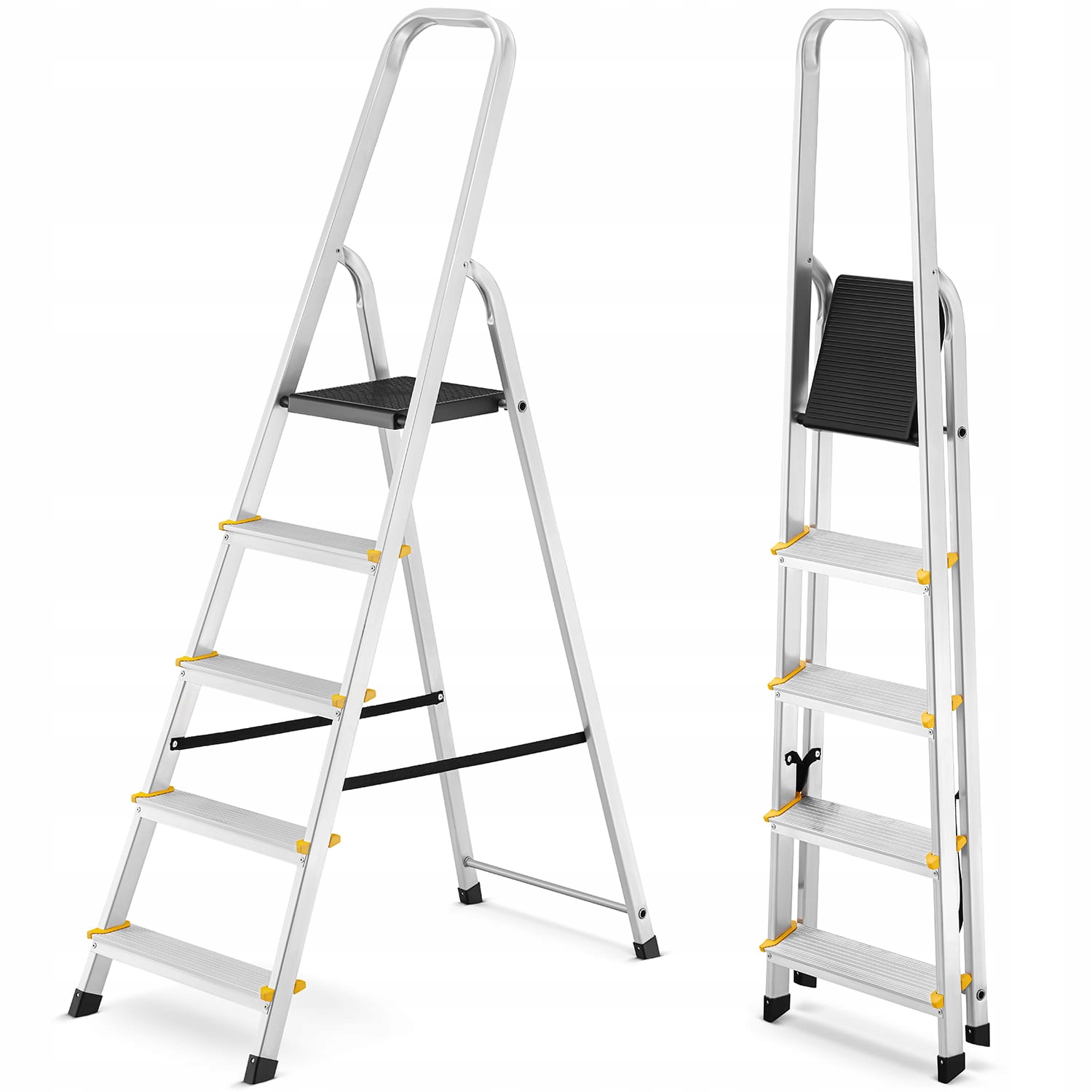 Drabina aluminiowa domowa jednostronna profesjonalna HIGHER 5 stopni 150kg