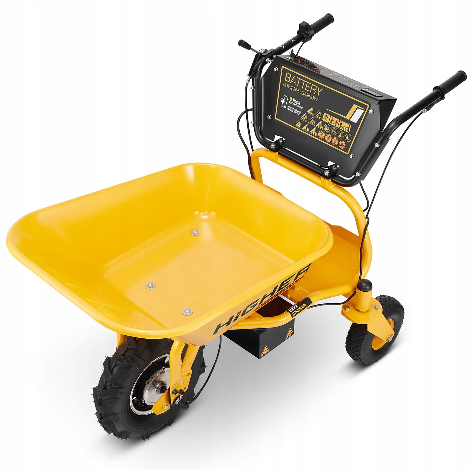 Taczka ogrodowa elektryczna budowlana wozidło HIGHER 500W 150kg 120L 48V — 7