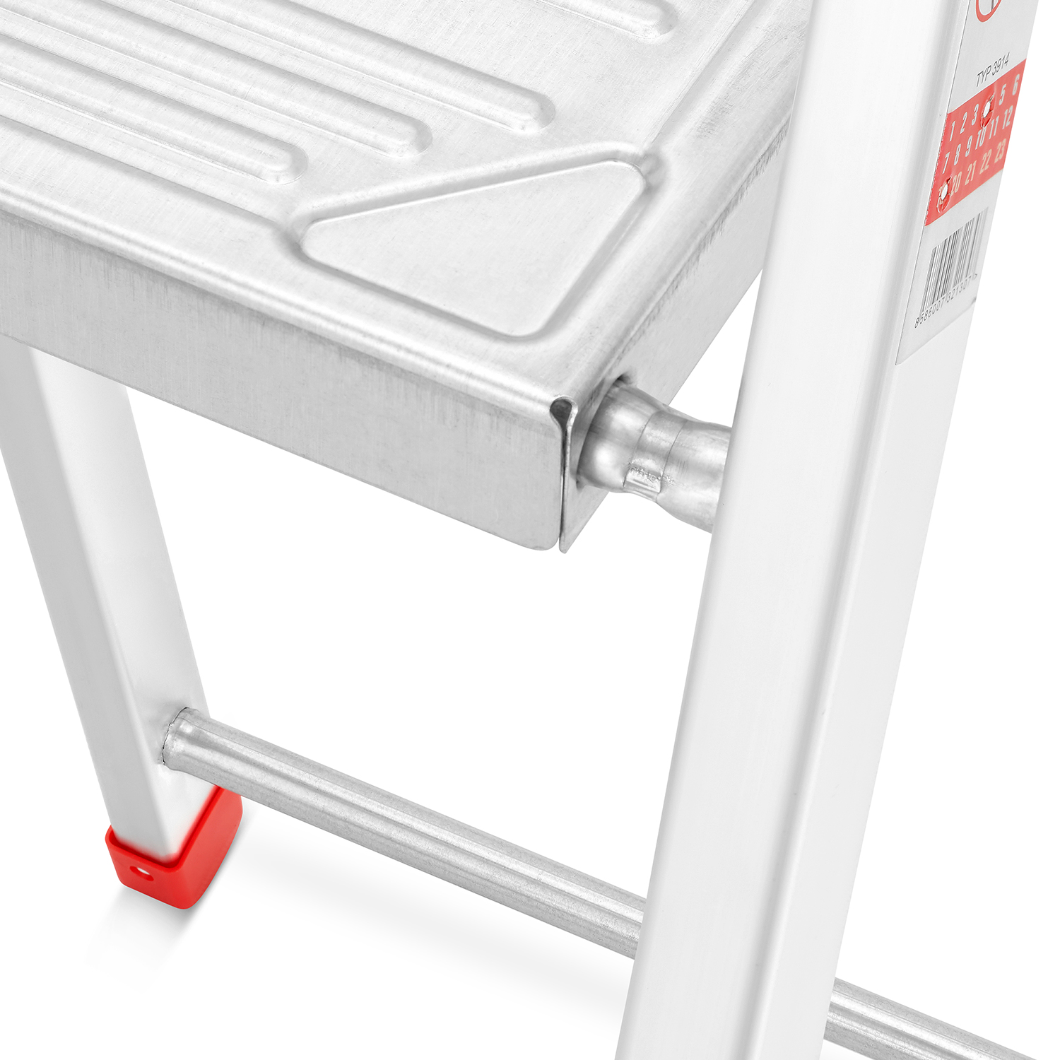 DRABINA domowa 8 stopniowa aluminiowa HIGHER — 10