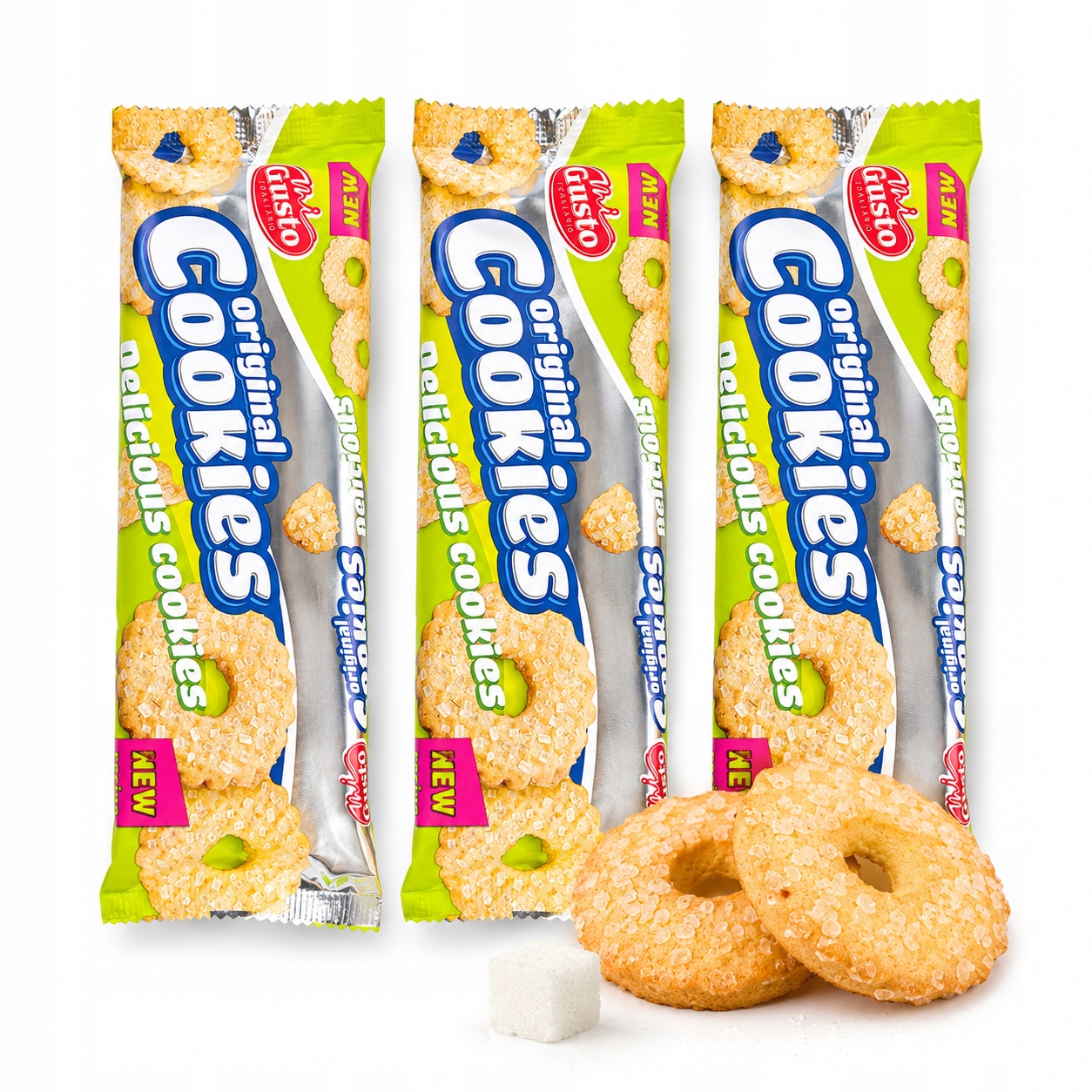 Ciastka kruche Gusto Italiano 3x100g z cukrem