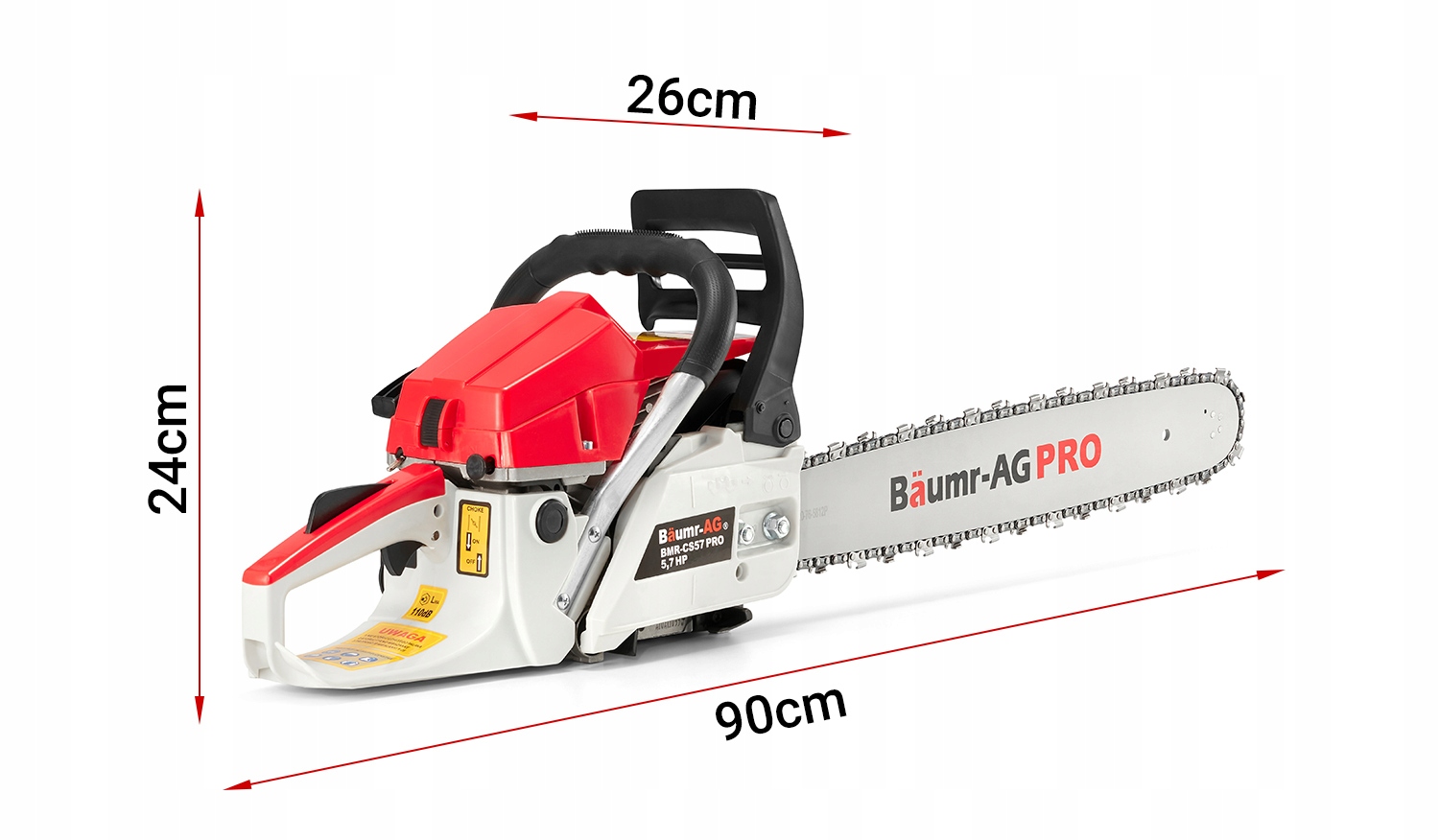 PIŁA Spalinowa PILARKA Łańcuchowa 5,7km 65cm3 zestaw XXL potężna moc — 11