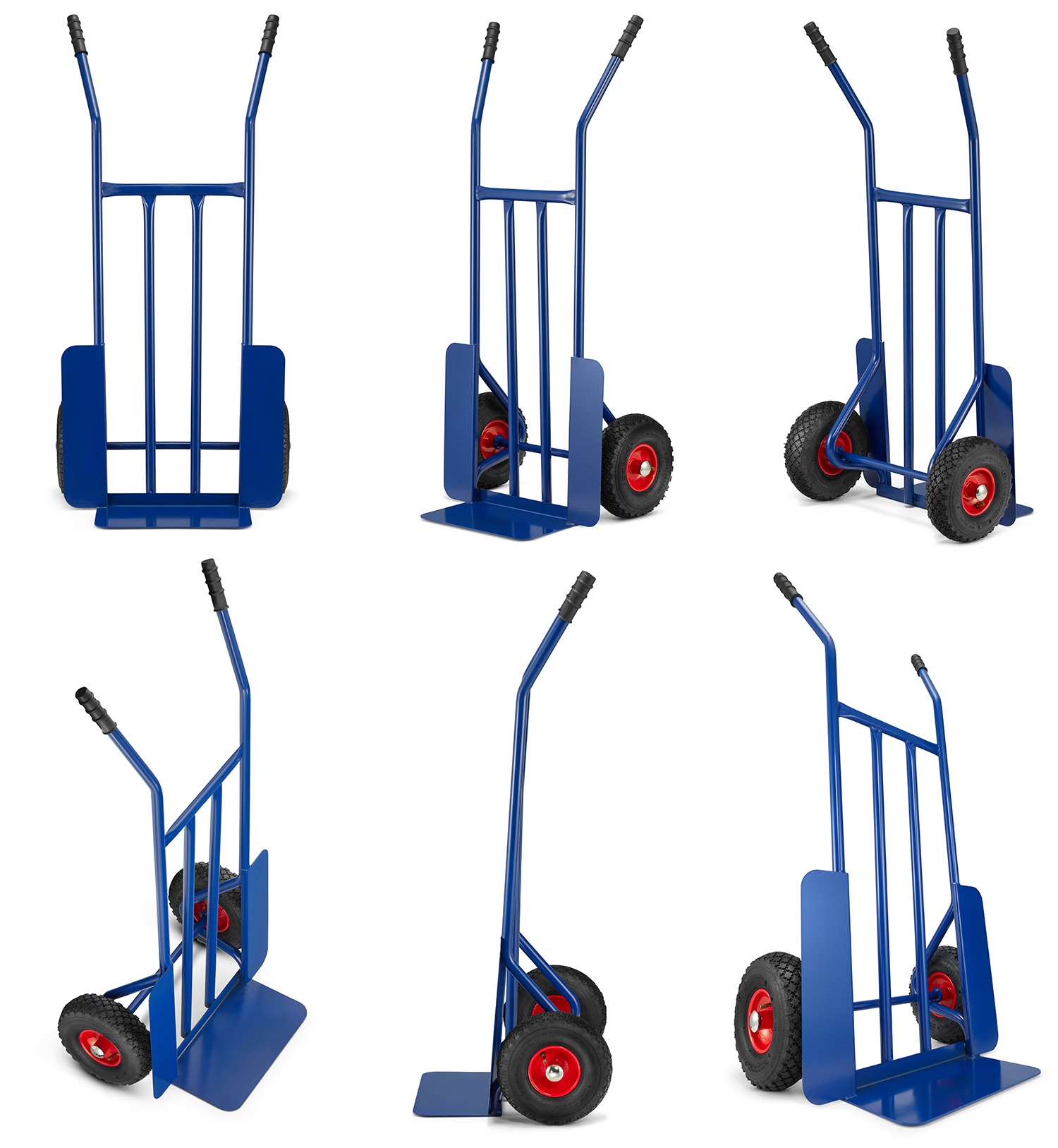 Wózek transportowy magazynowy młynarka HIGHER 280kg pompowane koła — 10