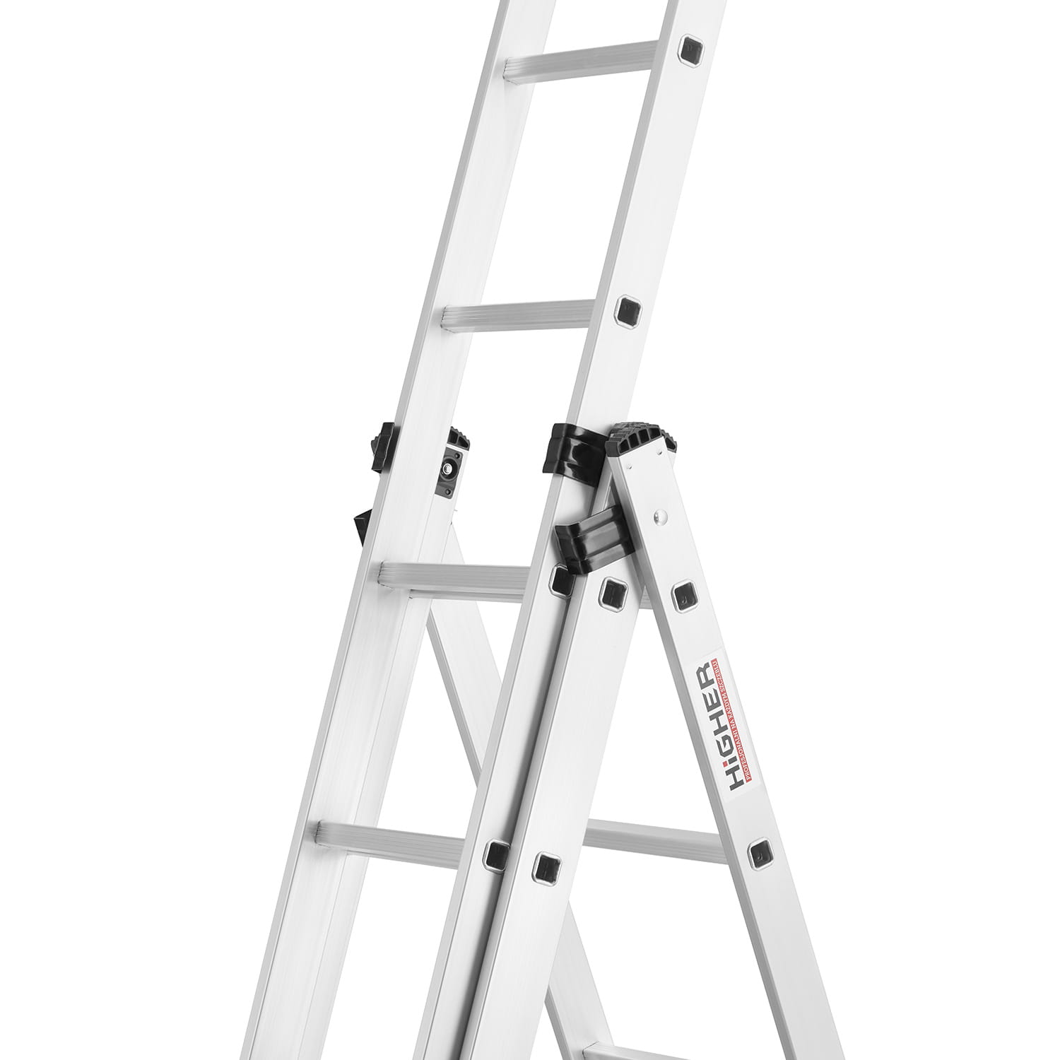 Drabina aluminiowa wielofunkcyjna 3x12 na schody HIGHER 150kg uniwersalna — 9