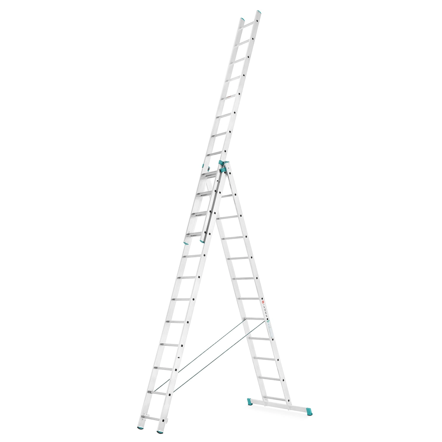 Drabina aluminiowa 3x12 wielofunkcyjna MOCNA 7,96m uniwersalna 150kg — 3