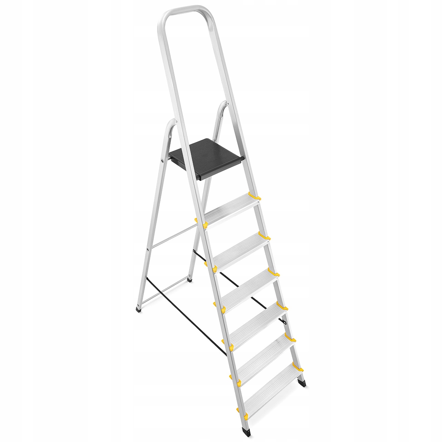 Drabina aluminiowa domowa jednostronna profesjonalna HIGHER 7 stopni 150kg — 2