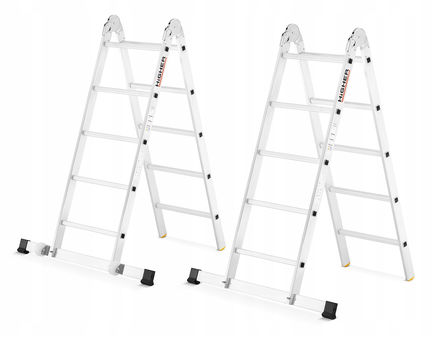 Rusztowanie aluminiowe drabinowe przegubowe jezdne HIGHER DR 2x5 4,0m 150kg — 12