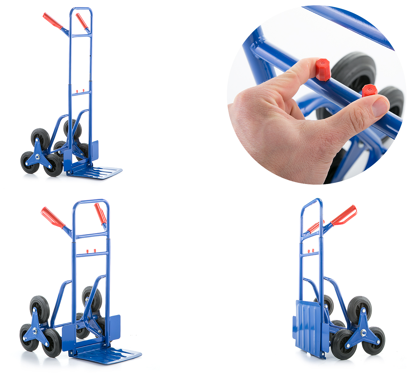 Wózek magazynowy składany schodowy HIGHER młynarka transportowy 250 kg trójkołowy — 3
