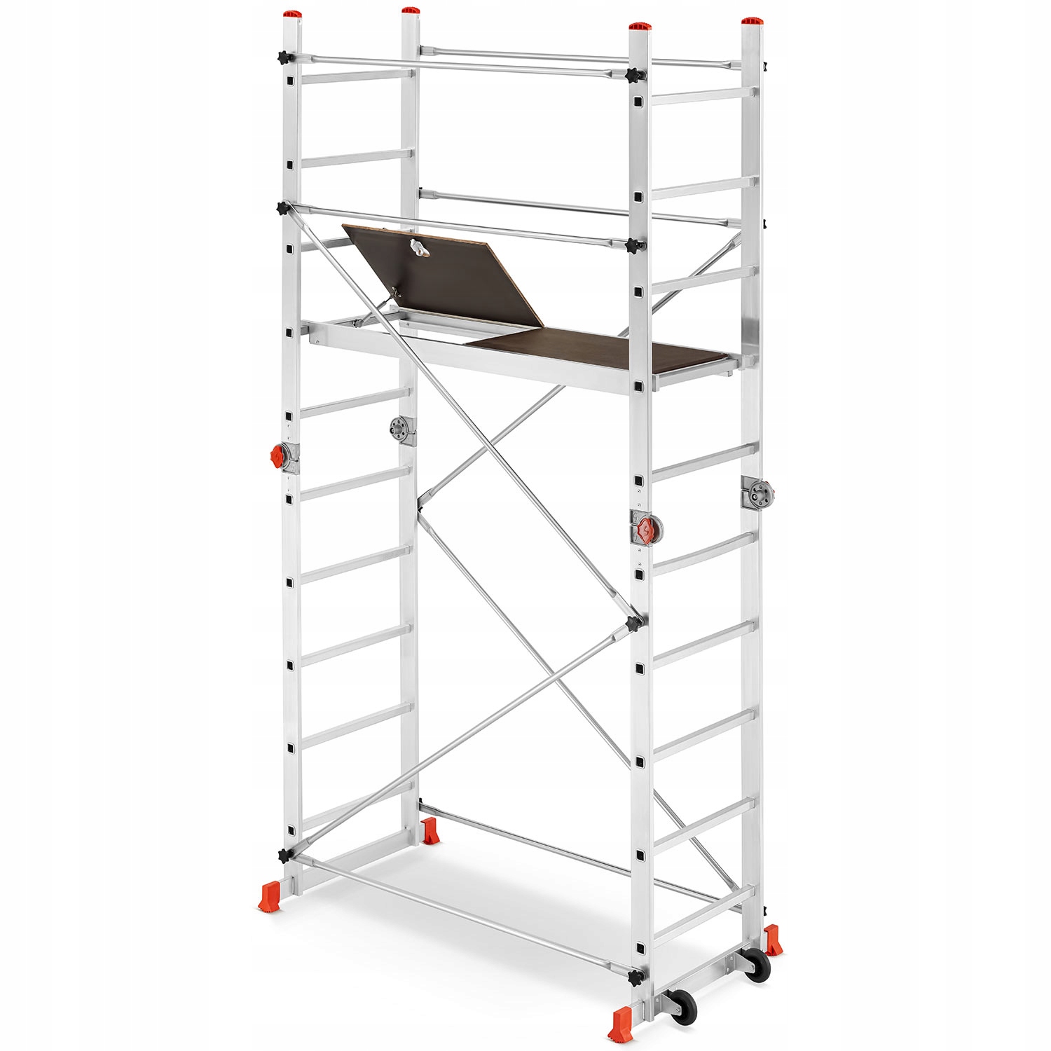 Rusztowanie aluminiowe przegubowe jezdne HIGHER Acro-Twin 3,90m 4w1 — 3