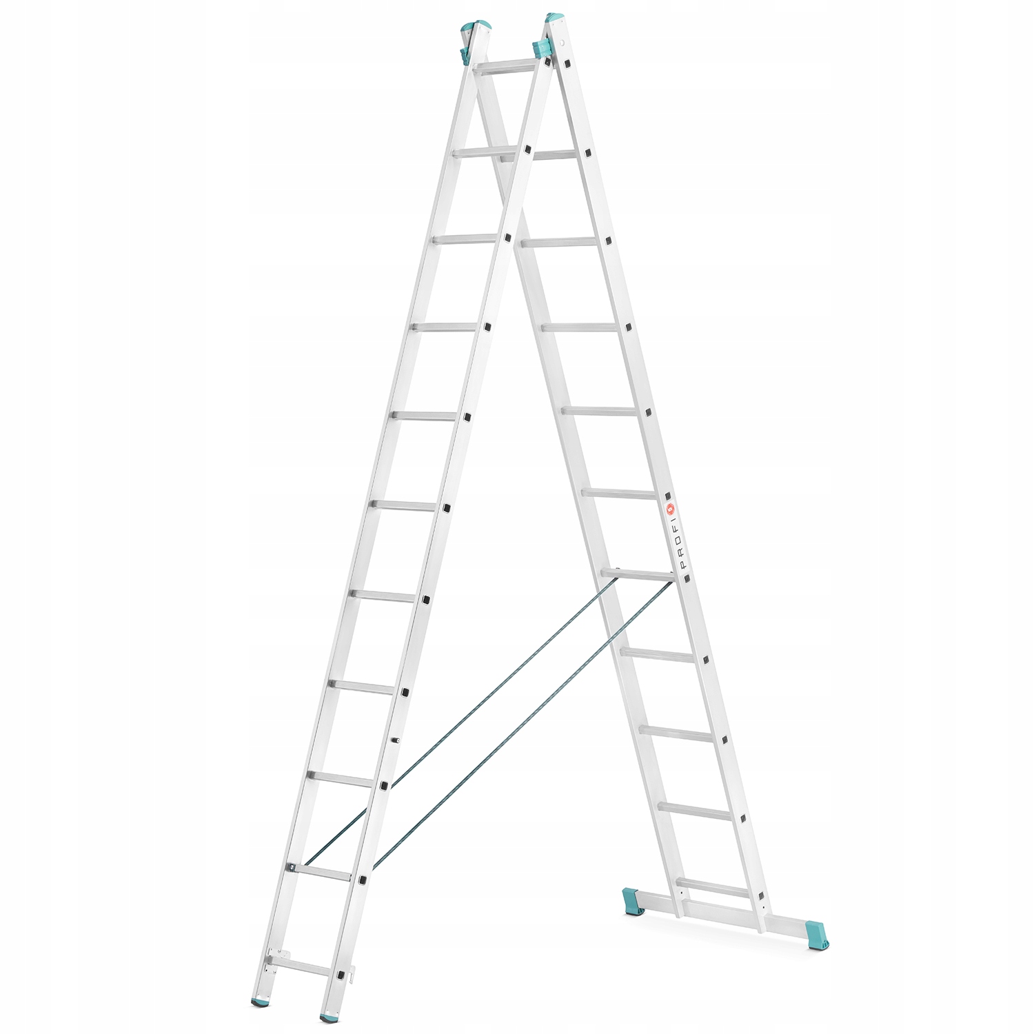 Drabina aluminiowa profesjonalna ALOSS rozsuwana 2x11 TUV 150kg — 2