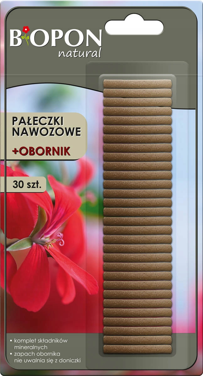 BIOPON Pałeczki nawozowe + obornik 30 szt.