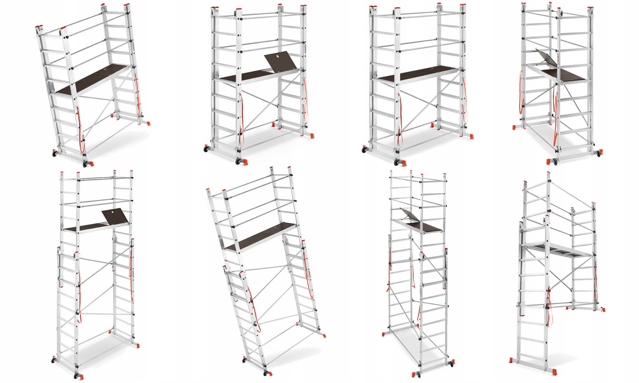 Rusztowanie aluminiowe wielofunkcyjne jezdne składane HIGHER Velly 2x9 — 2
