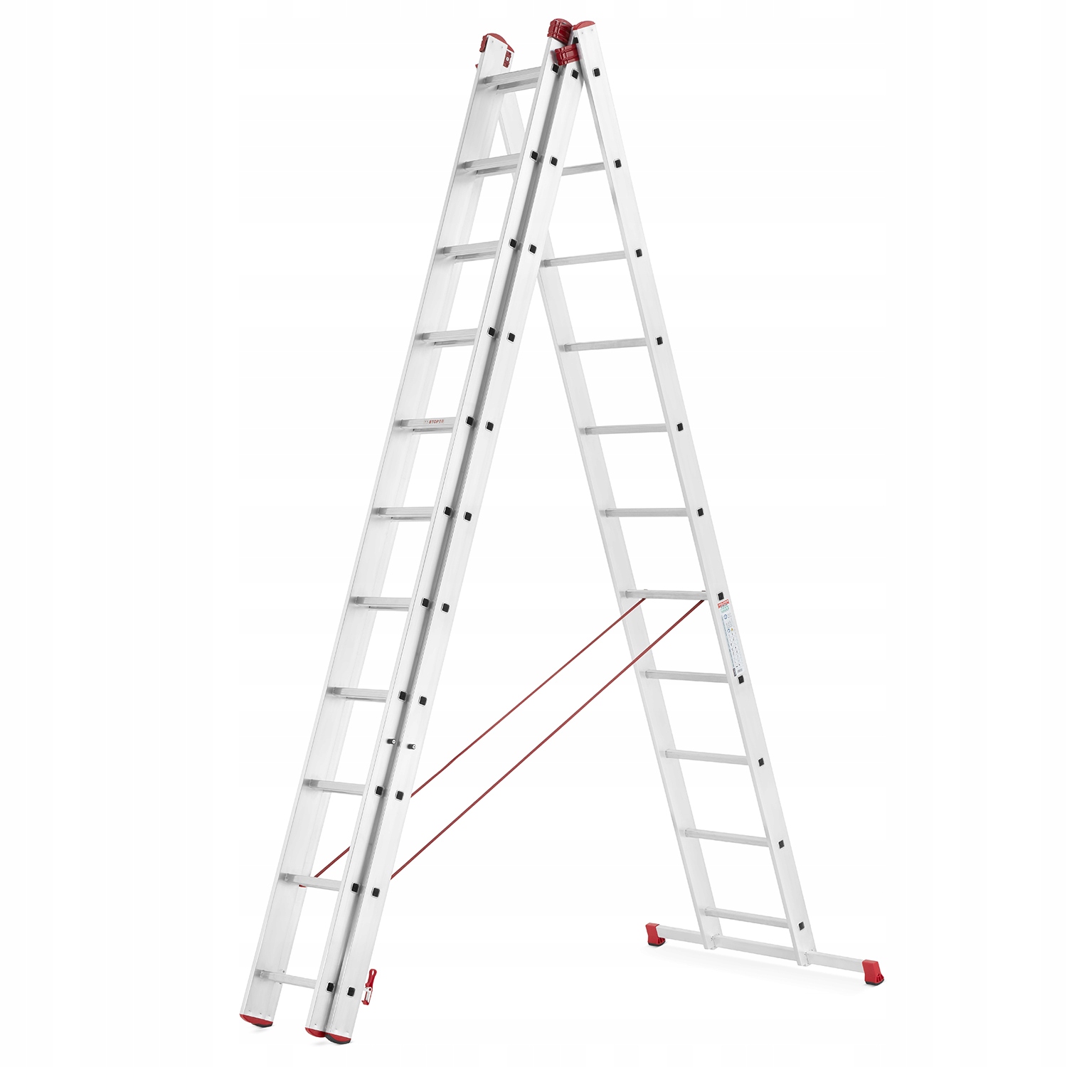 Drabina aluminiowa 3x11 PROFESJONALNA 150kg + hak + magnes KRAUSE GRATIS — 10