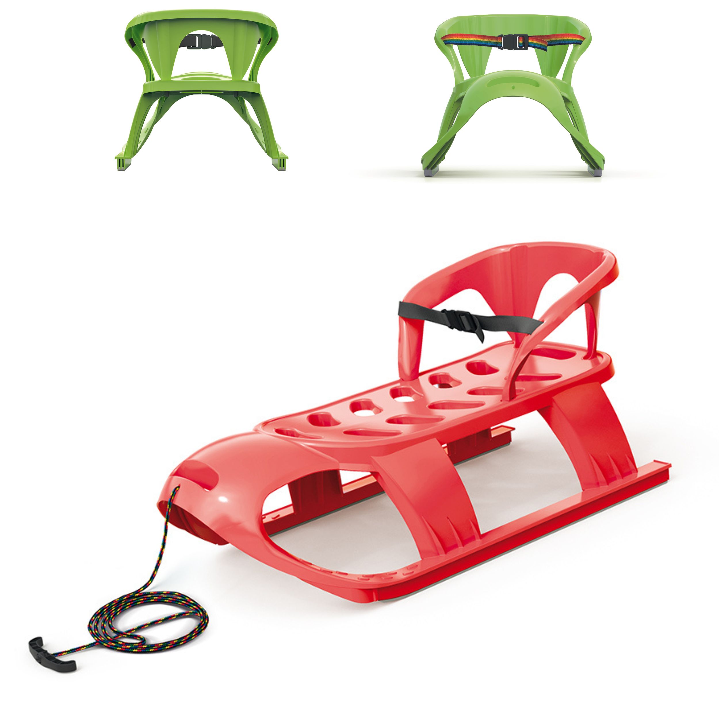 Sanki z oparciem BEZZY SEAT | Czerwony — 3