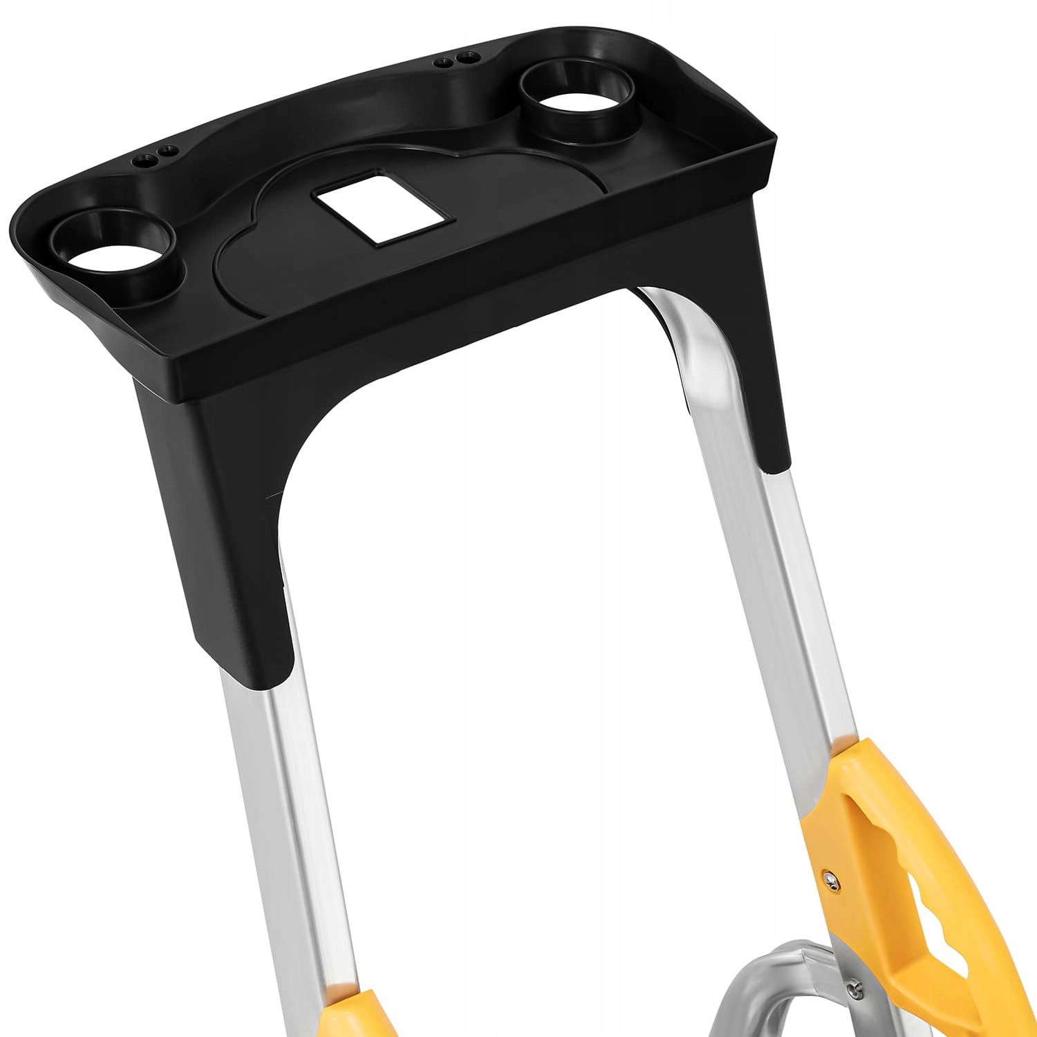 Drabina aluminiowa jednostronna 5 stopniowa z półką i poręczami 150 kg — 10