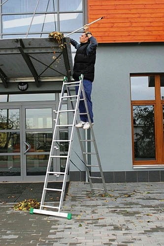 Drabina aluminiowa profesjonalna ALOSS rozsuwana 2x14 TUV 150kg — 7
