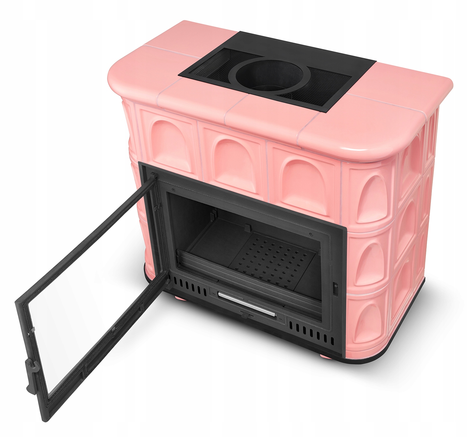 Piec kaflowy kominek koza żeliwny wkład FLORENCJA Barbie Pink — 4