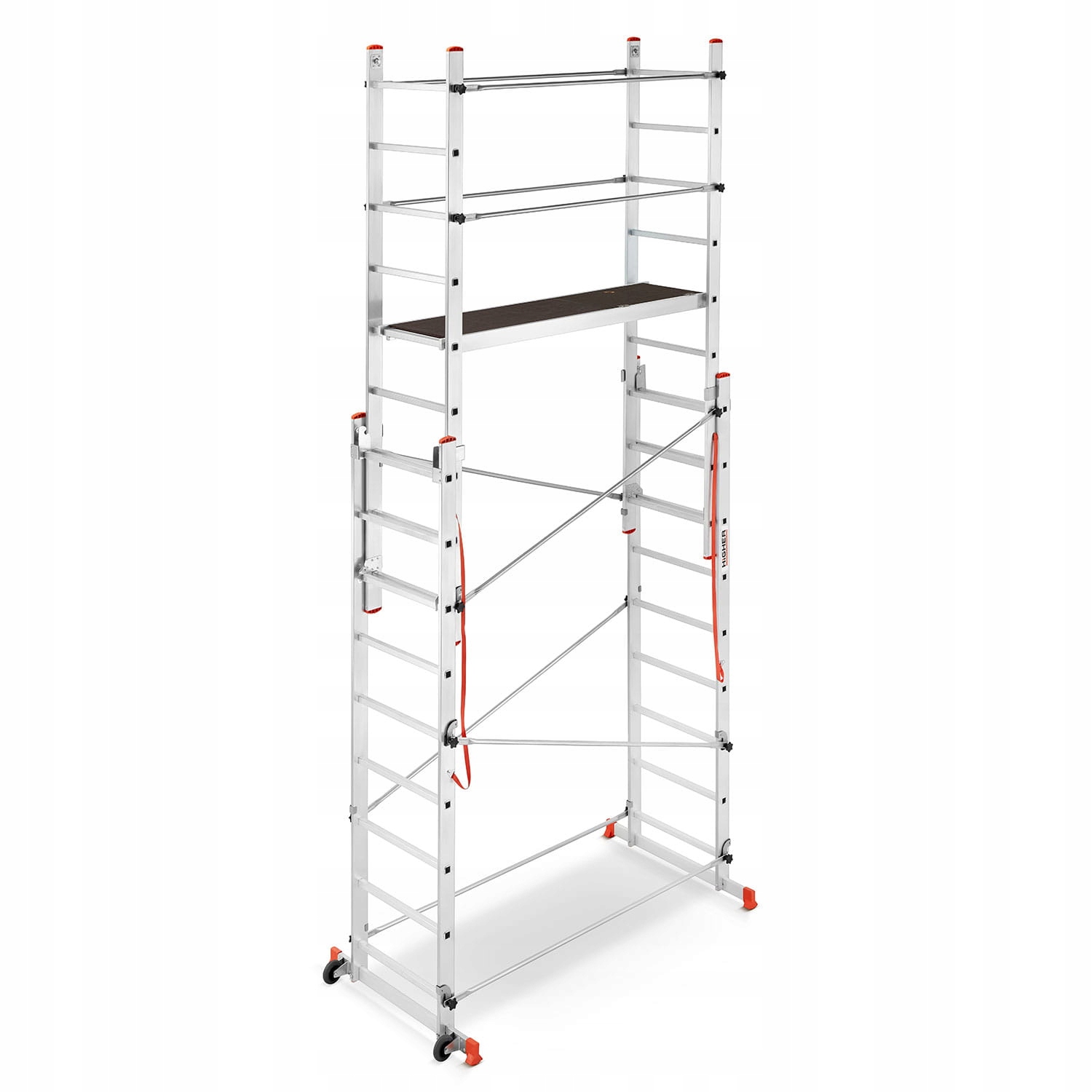 Rusztowanie aluminiowe wielofunkcyjne jezdne składane HIGHER Velly 2x7 — 10