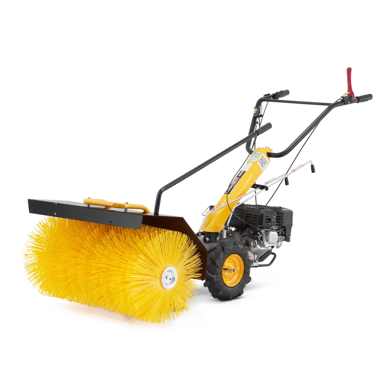 Zamiatarka odśnieżarka spalinowa traktorek z napędem dzik HIGHER 6,5 KM Loncin 196cc — 10