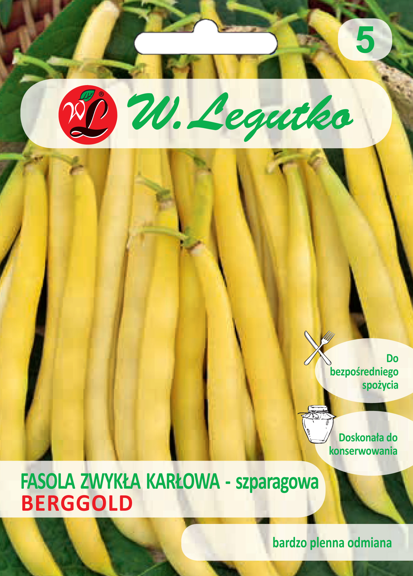 Nasiona Fasola szparagowa karłowa Berggold-żółta