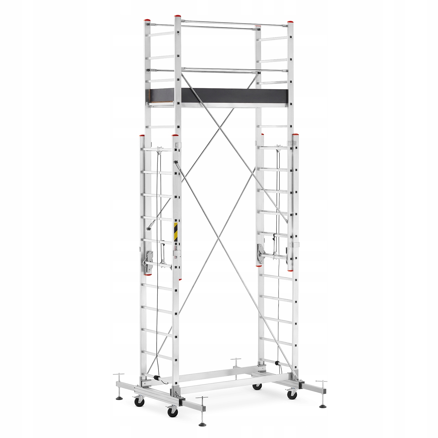 Rusztowanie aluminiowe jezdne wysuwane z linką składane HIGHER 2x15 7,82m — 5
