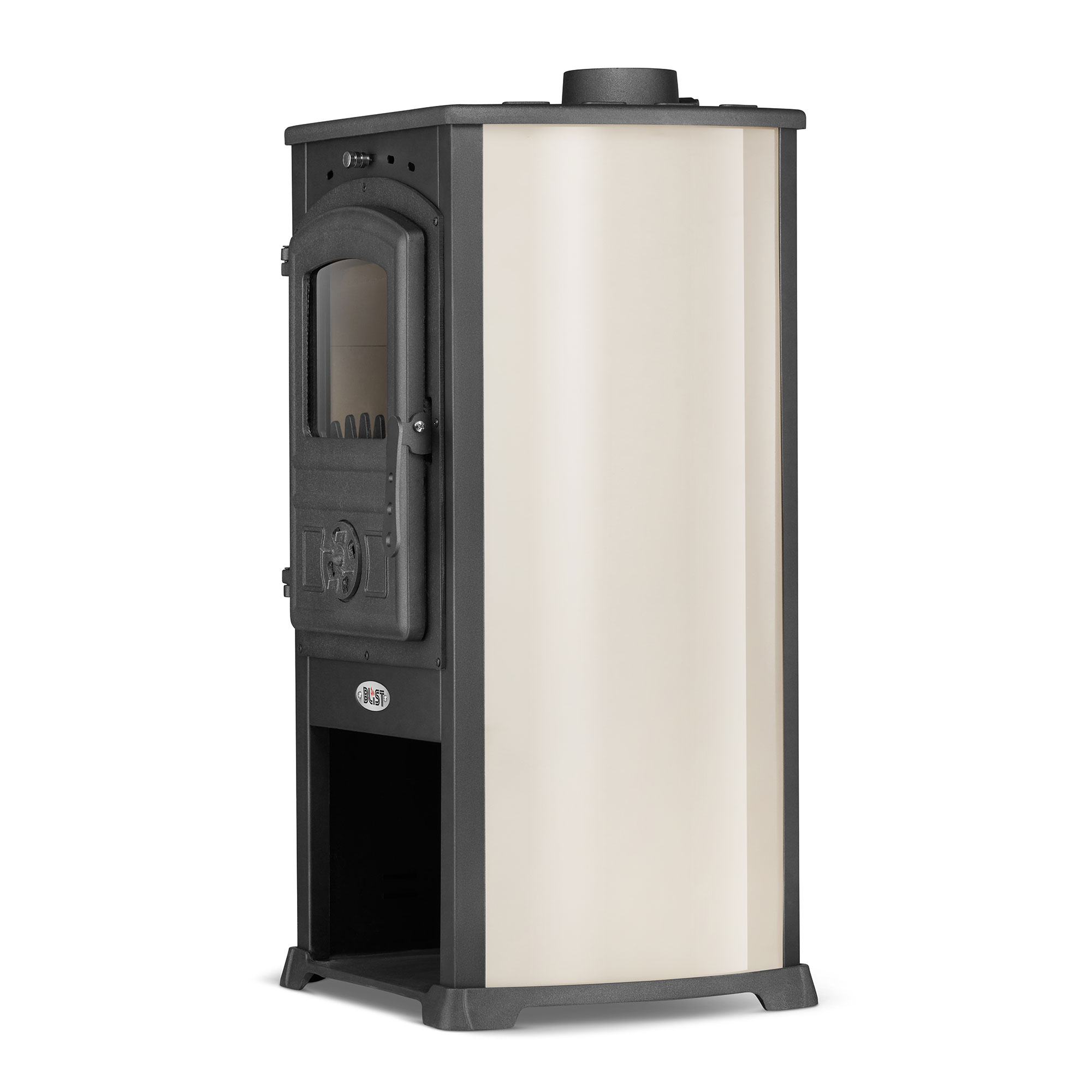 Piec piecyk KOMINEK stalowy koza mocny żeliwny ŻAR / MODENA beżowy — 7