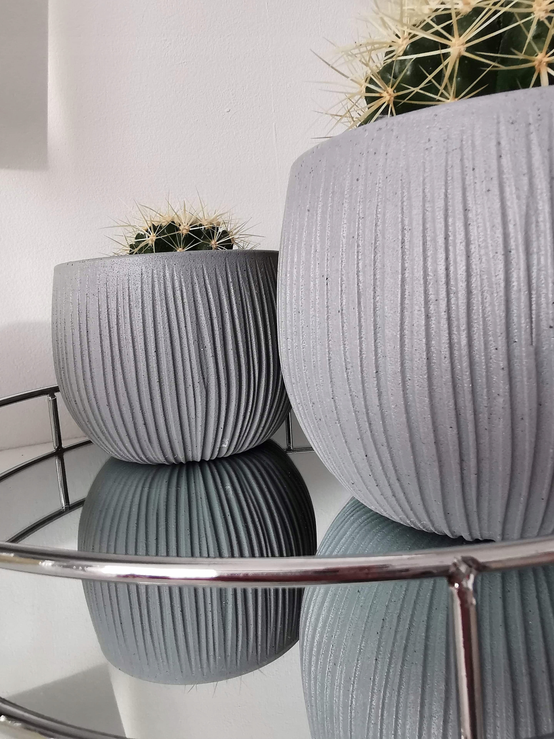 Doniczka kula Beton Bowl DKB240 z wkładem | Beton — 12