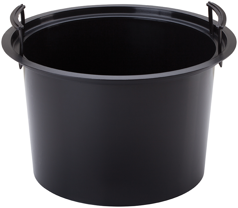 Doniczka okrągła Mika Slim 40 cm z wkładem | Antracyt — 2