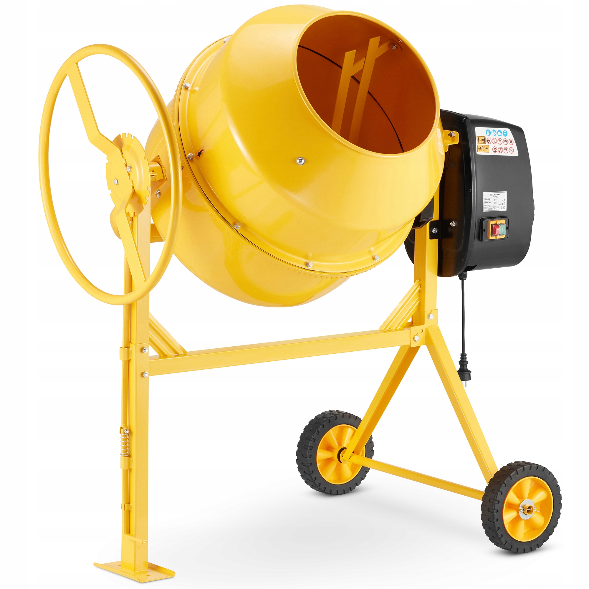 Betoniarka budowlana HIGHER mieszarka 200L 1500W 230V żeliwny wieniec — 9