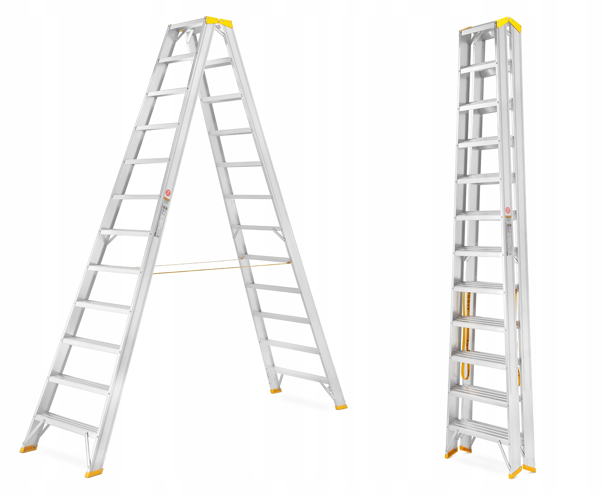 Drabina aluminiowa montażowa ALOSS 2x12 4,55m — 15