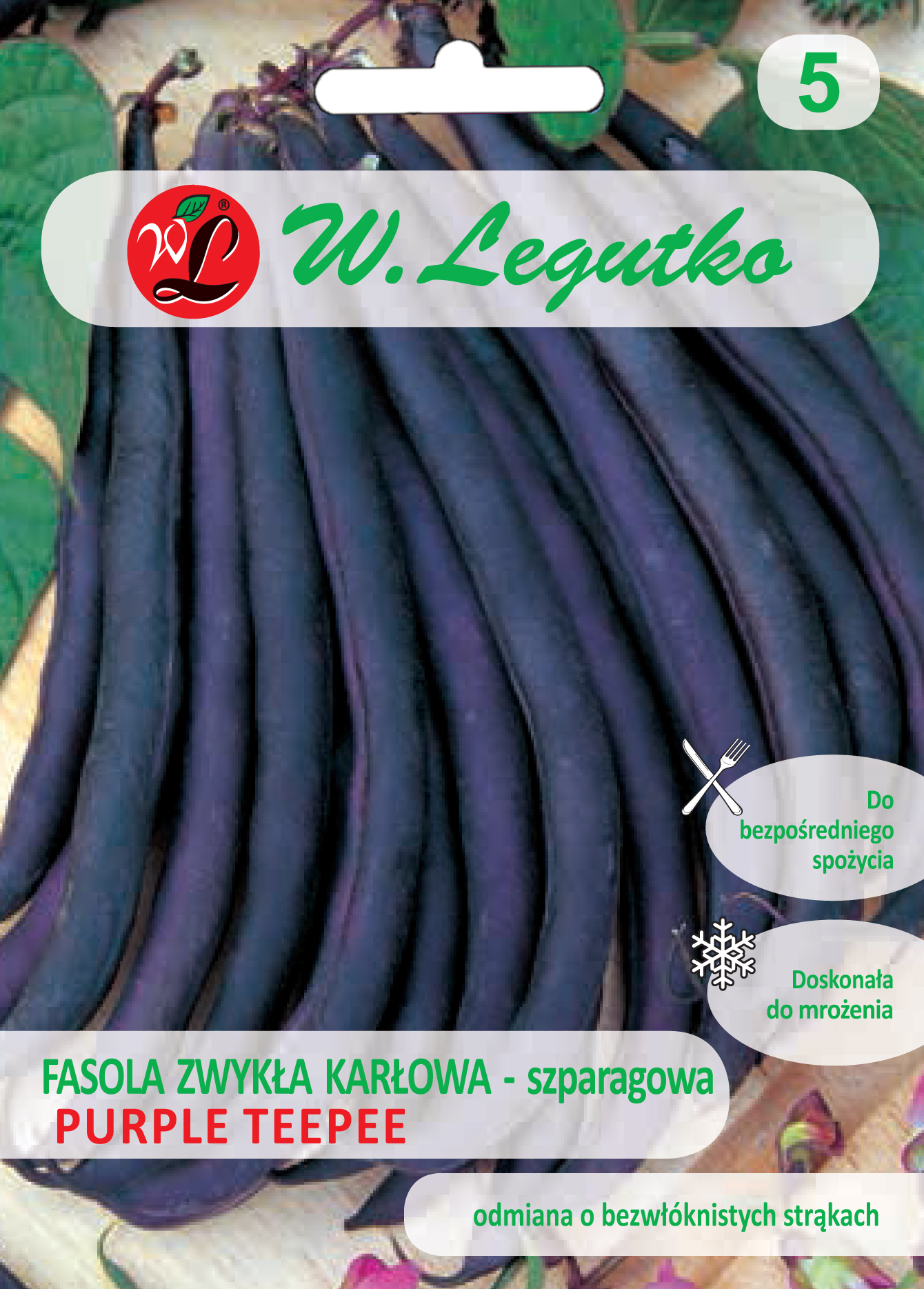 Nasiona Fasola szparagowa karłowa Purple fioletowa