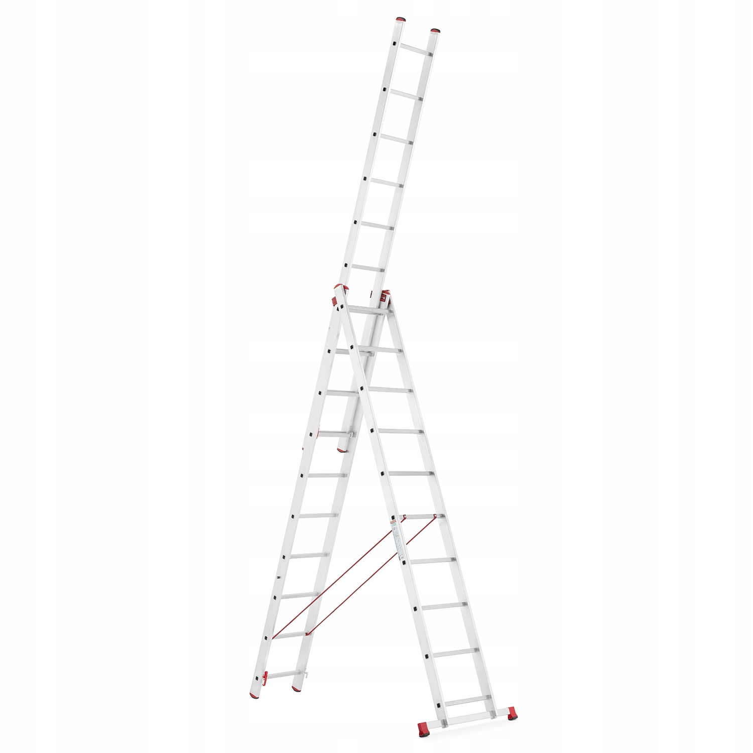Drabina aluminiowa wielofunkcyjna 3x10 uniwersalna MOCNA PRO 150kg — 3
