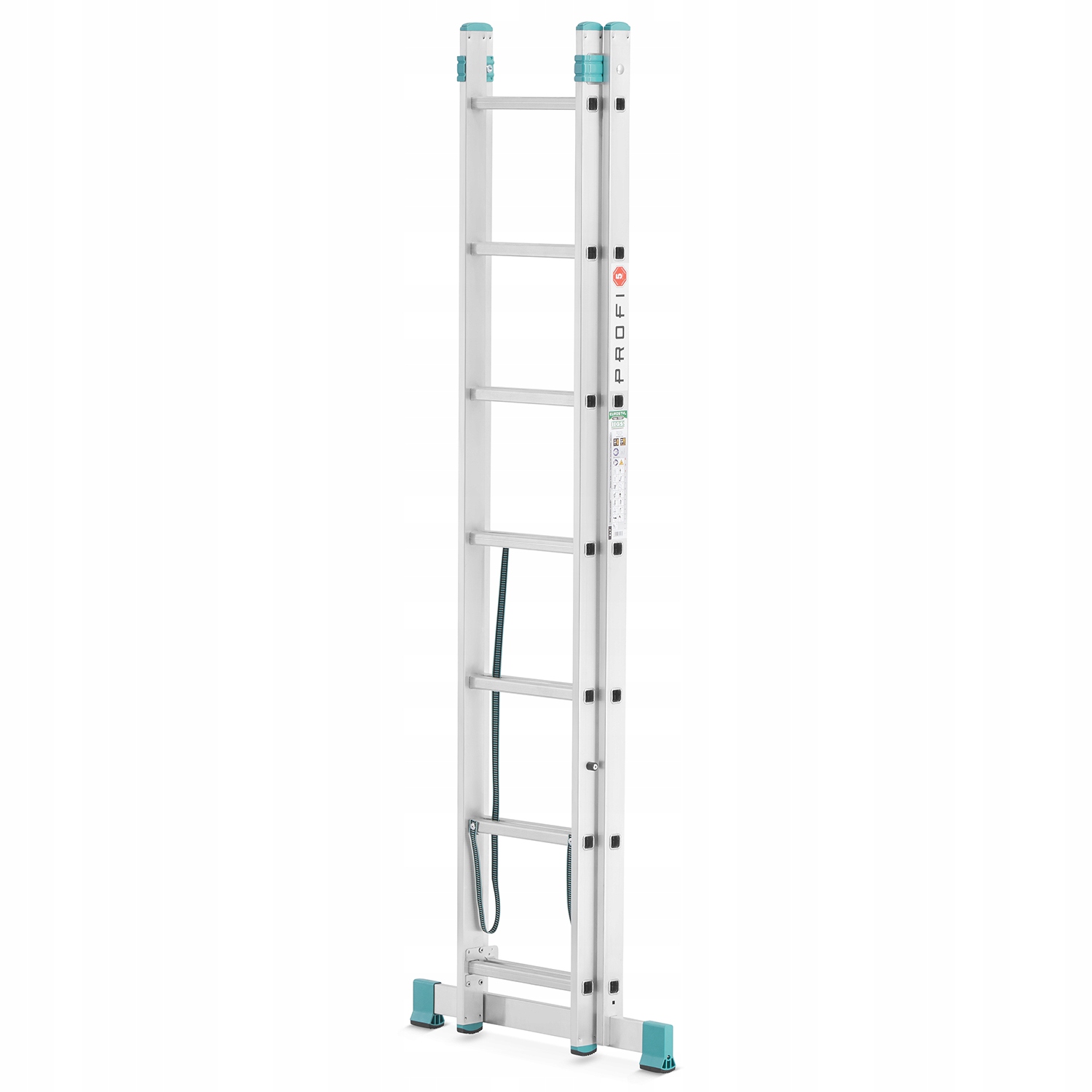Drabina aluminiowa profesjonalna ALOSS rozsuwana 2x7 TUV 150kg — 3