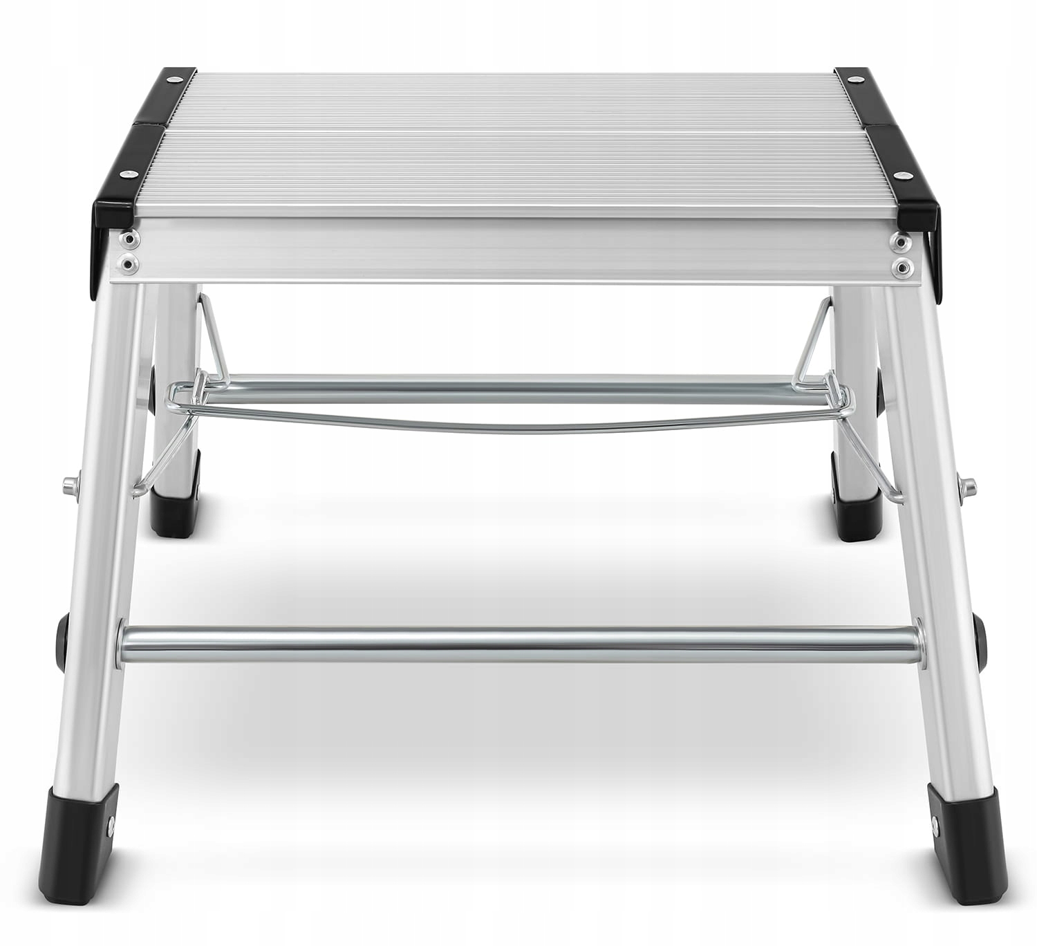 Drabina aluminiowa 2x2 domowa stołek taboret schodki podnóżek HIGHER ML-401 — 3