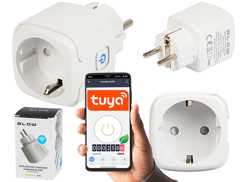 SMART WIFI TUYA PLUG WATOMIERZ PROGRAMATOR CZASOWY