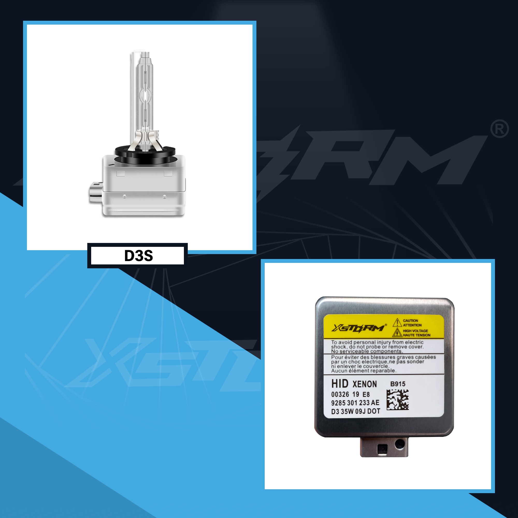 ŻARNIK XENON D3S PALNIK HID XSTORM 6000K WHITE