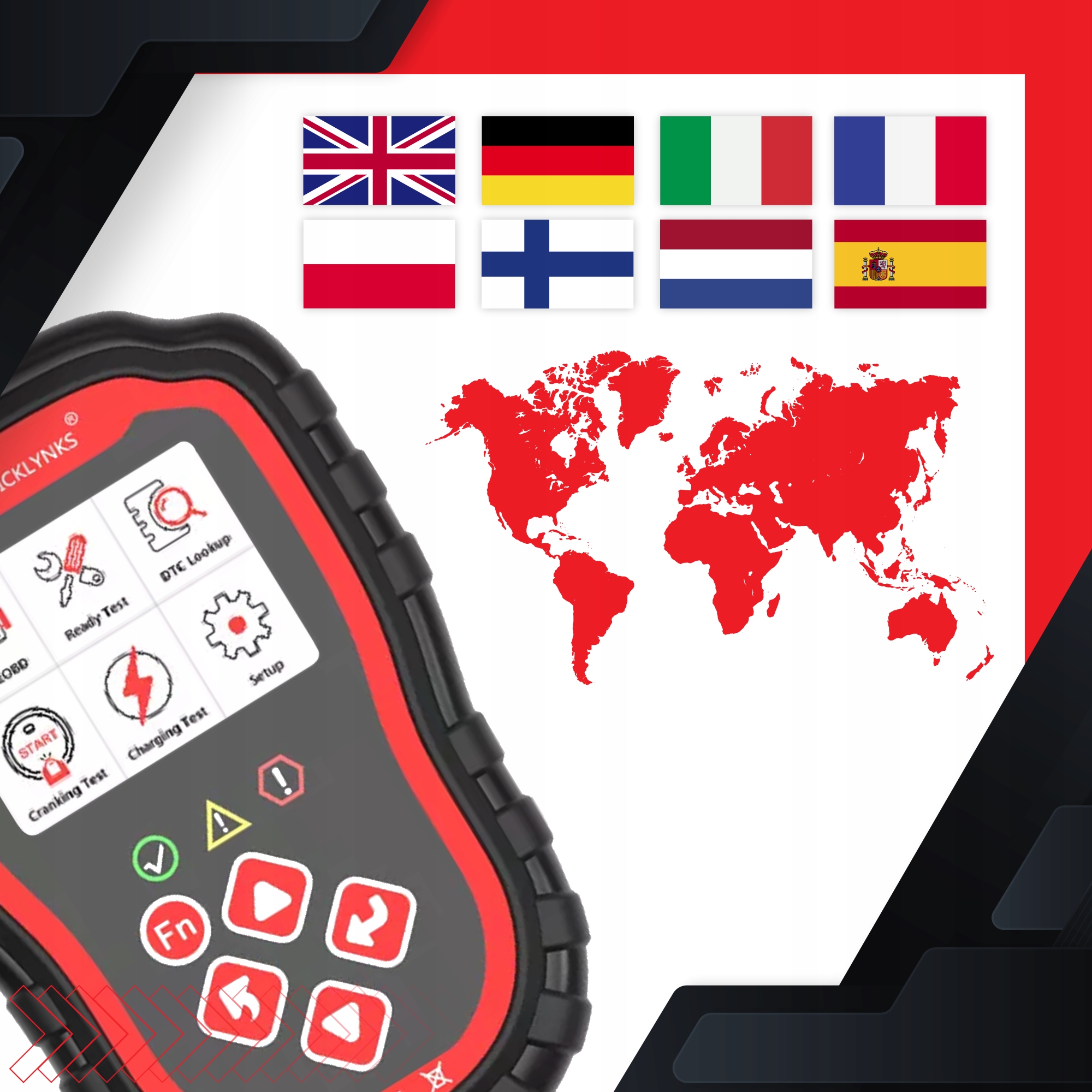 TESTER OBD J POLSKI SKANER INTERFEJS DIAGNOSTYCZNY