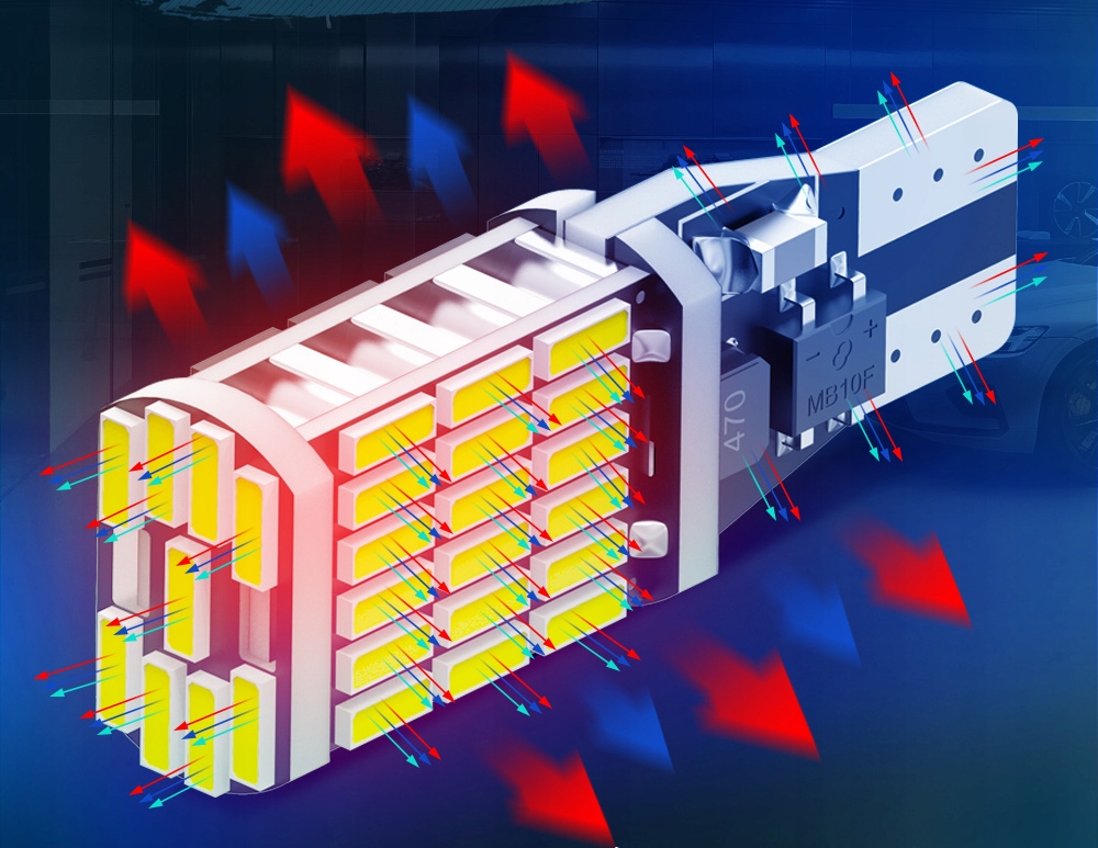 ŻARÓWKA LED W16W T15 POMARAŃCZOWA KIERUNKOWSKAZ