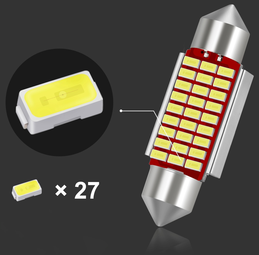 ŻARÓWKA RURKA LED 36MM C3W C5W 27SMD CANBUS MOCNA