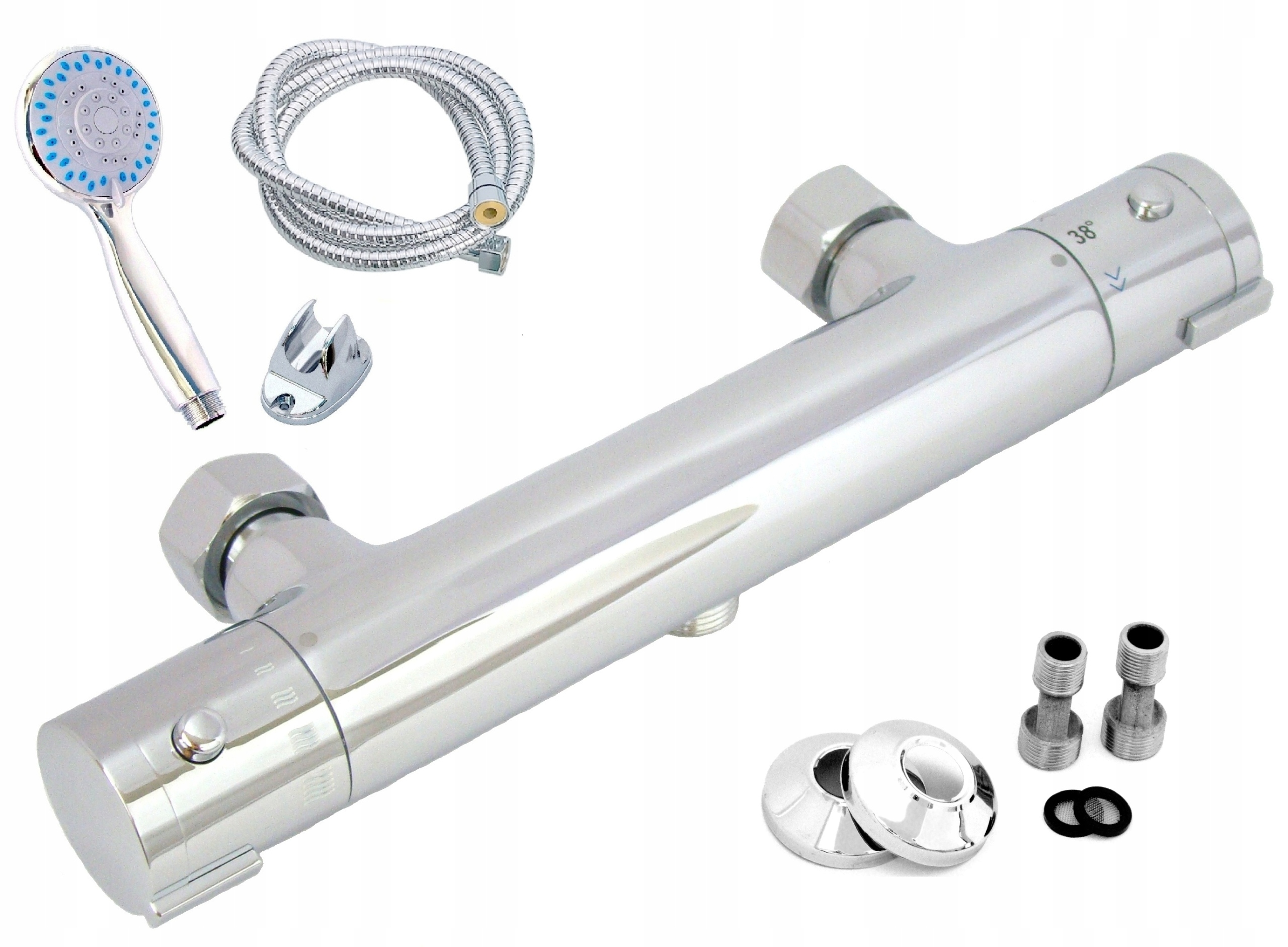 ZESTAW BATERIA TERMOSTATYCZNA PRYSZNICOWA ŚCIENNA