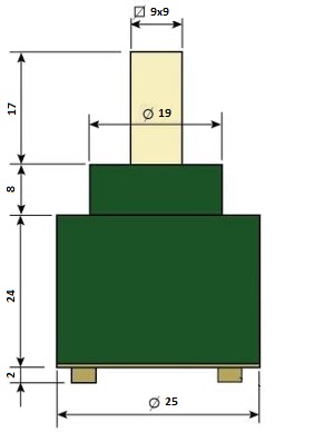 GŁOWICA CERAMICZNA Fi 25 - MIESZACZ DO BATERII