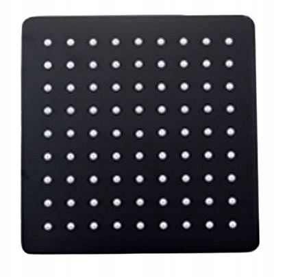DESZCZOWNICA METALOWA KWADRATOWA SLIM 25 CM CZARNA