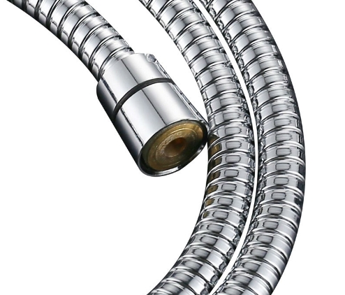 WĄŻ PRYSZNICOWY 1,5M CHROMOWANY PODWÓJNIE PLECIONY