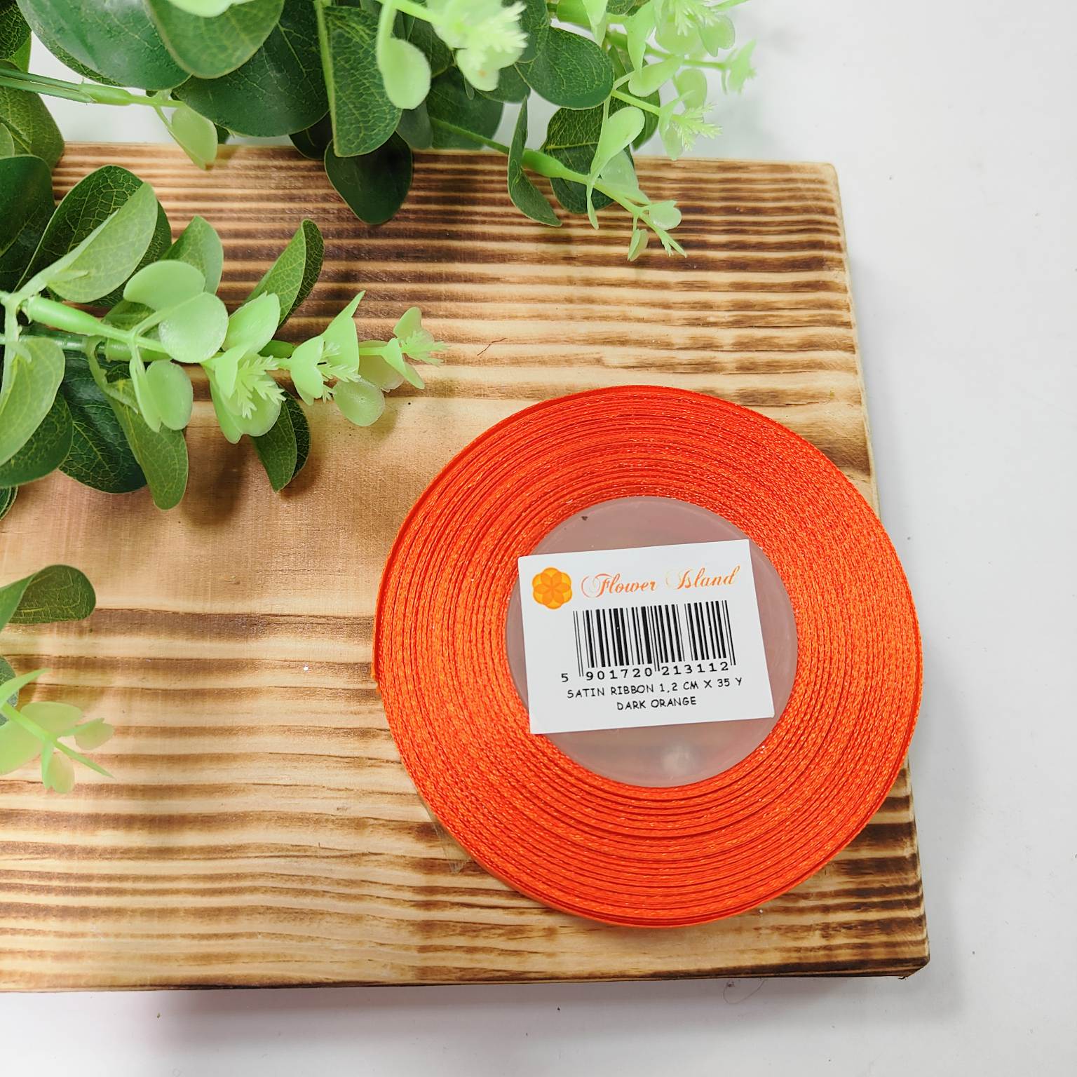 Wstążka satynowa 1,2cmX35y dark orange