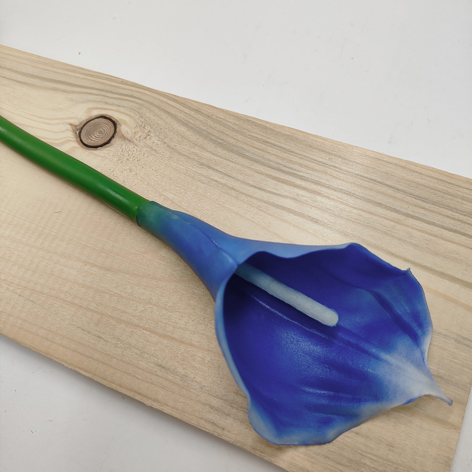 Calla pojedyncza gumowana denim blue