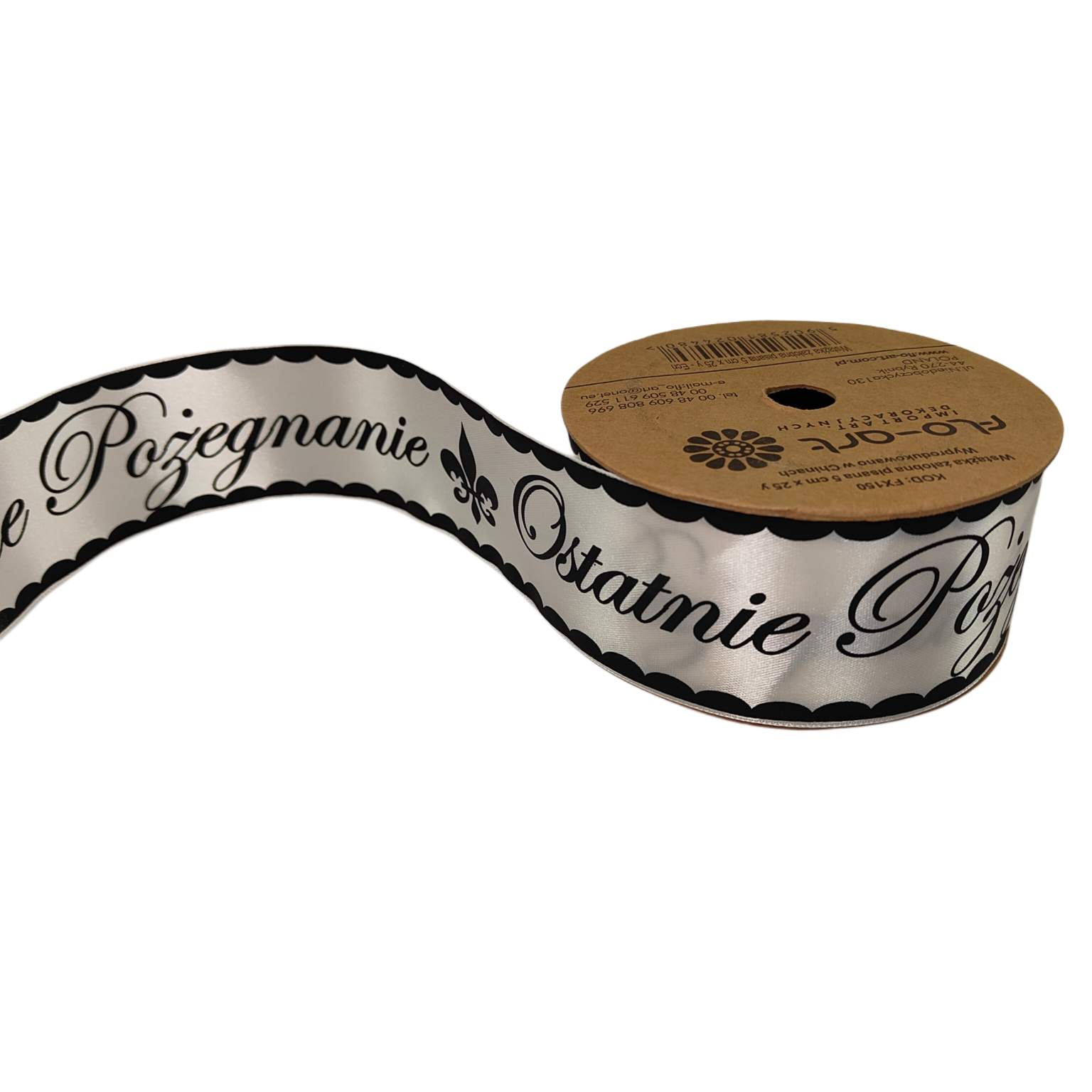 Wstążka żałobna  5cmX25y