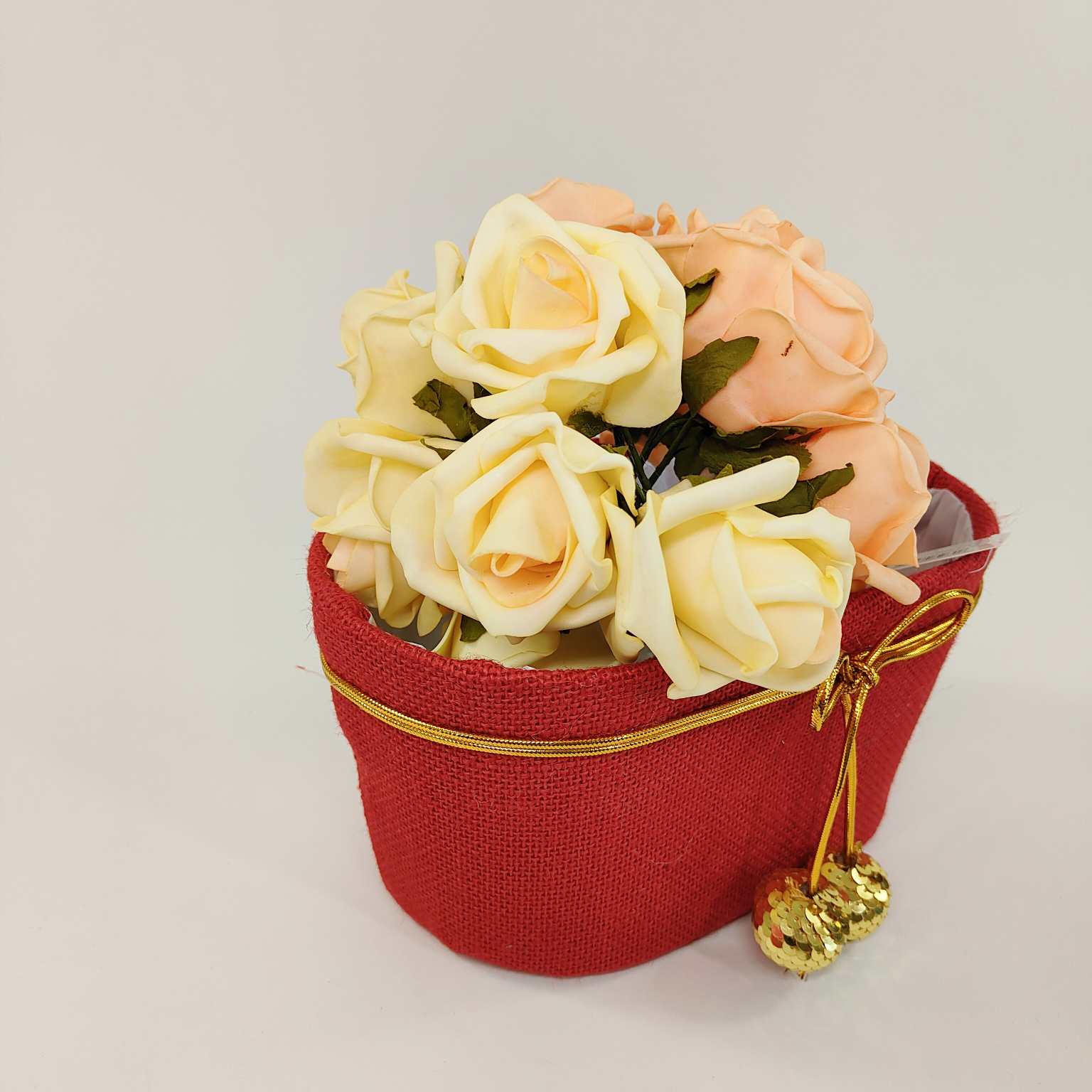 Osłonka dekoracyjna juta czerwona