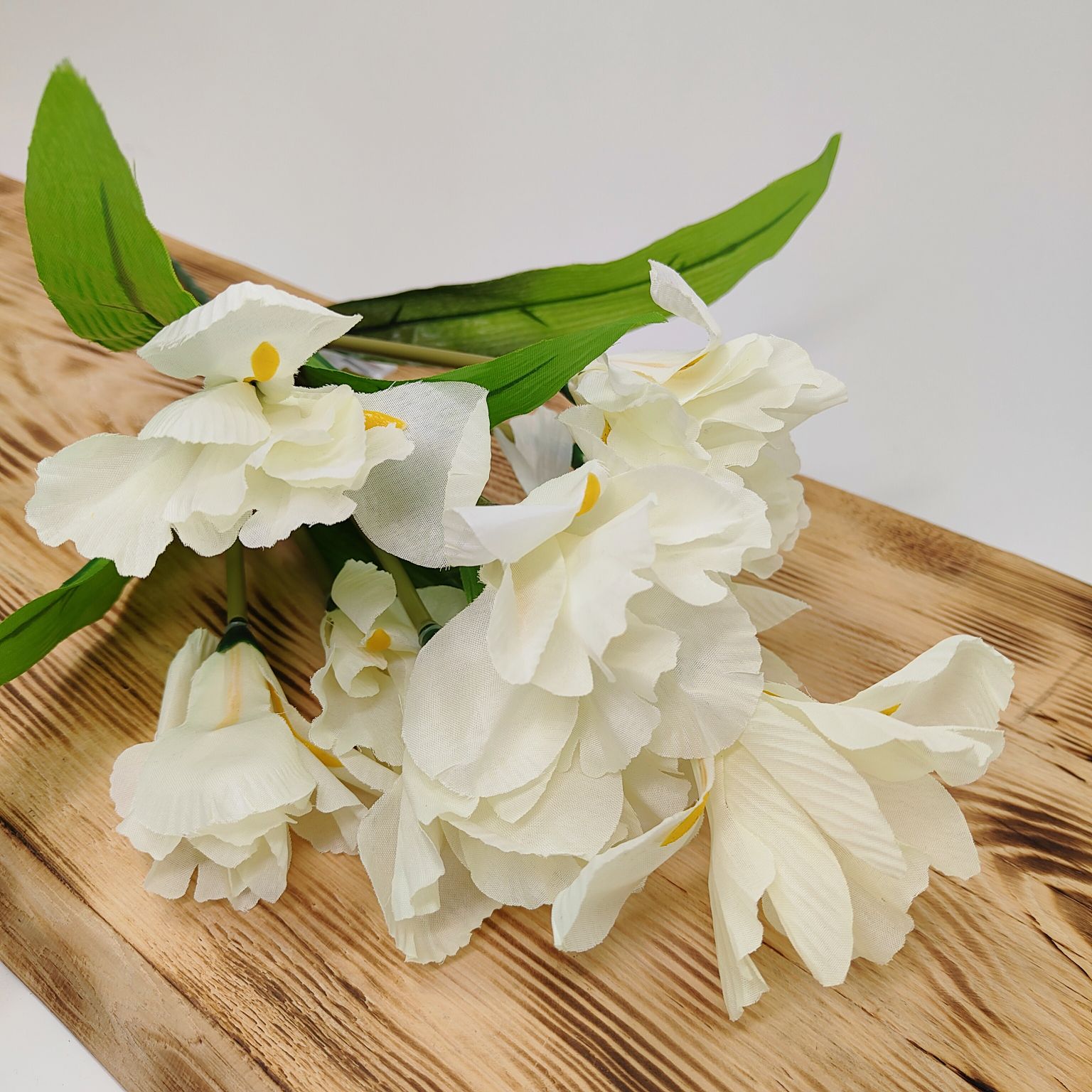 Bukiet irys x9 kremowy