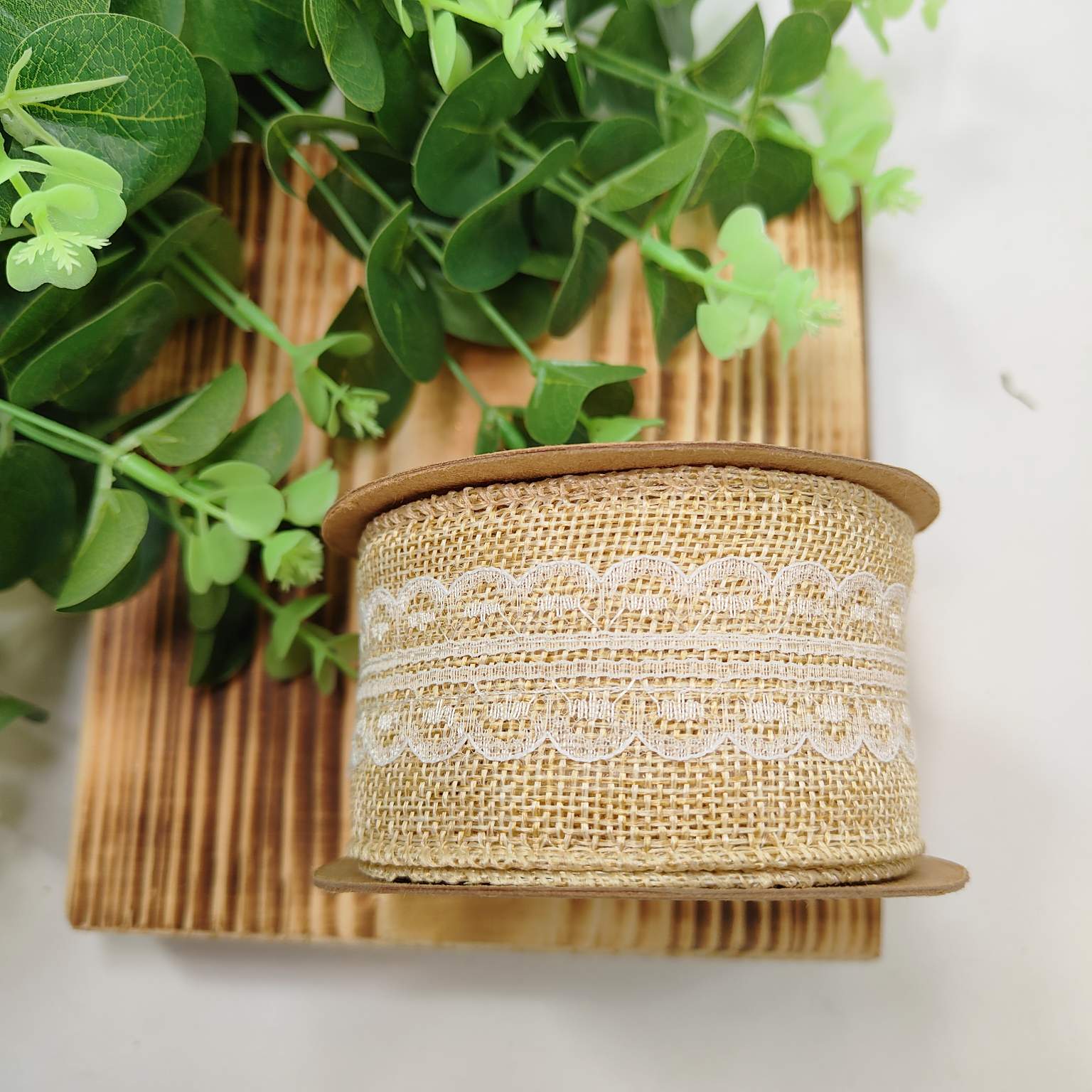 Wstążka juta koronka 5cmX7y